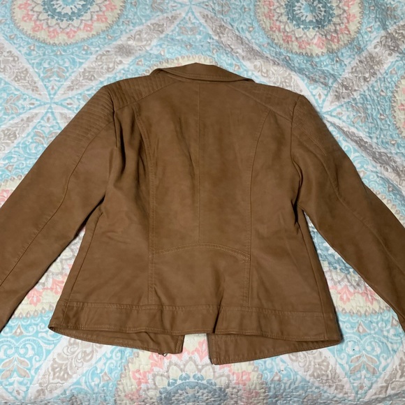 NWT Brown Leather Jacket - Picture 5 of 5